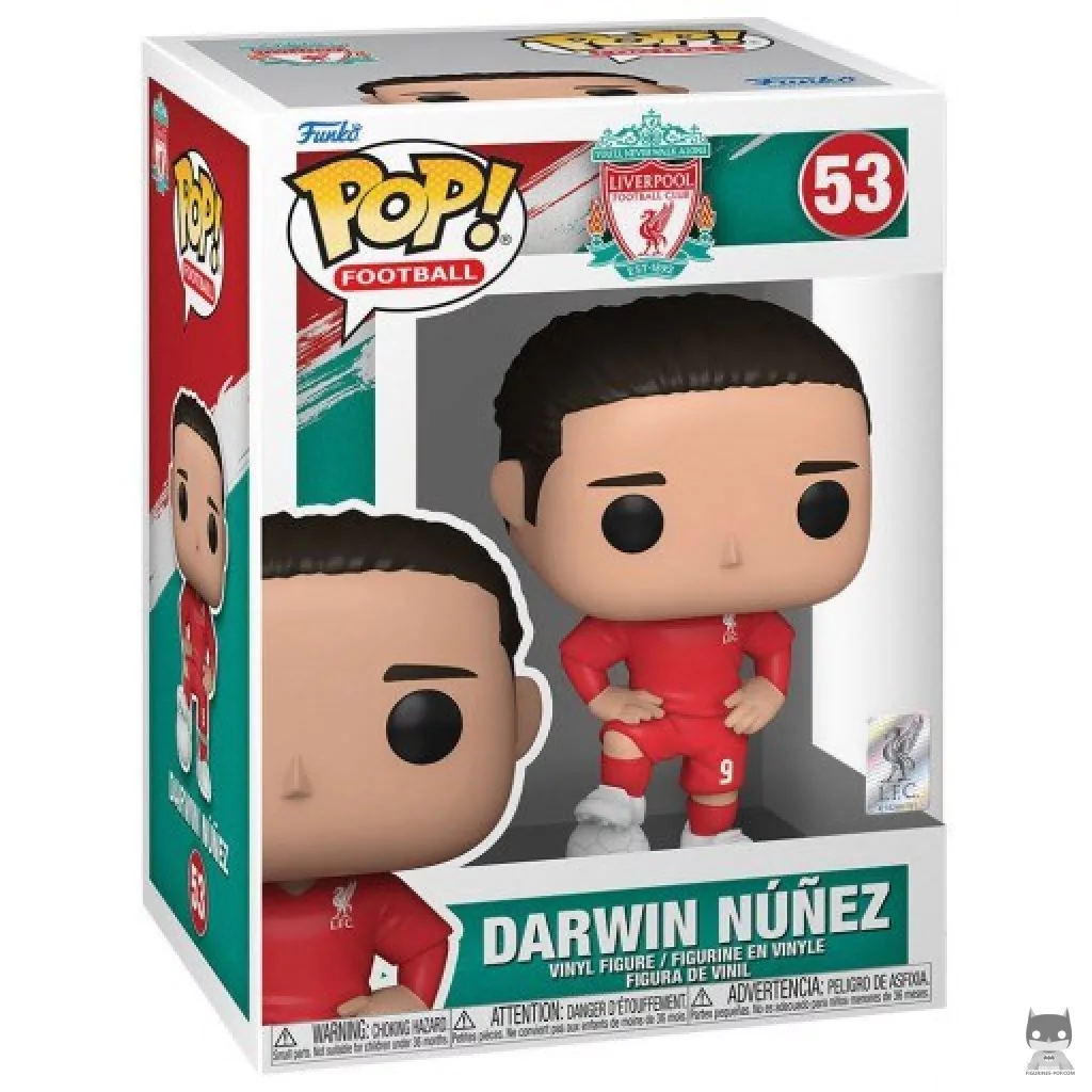 Figura Funko Pop! Darwin Nunez (Liverpool) en su caja