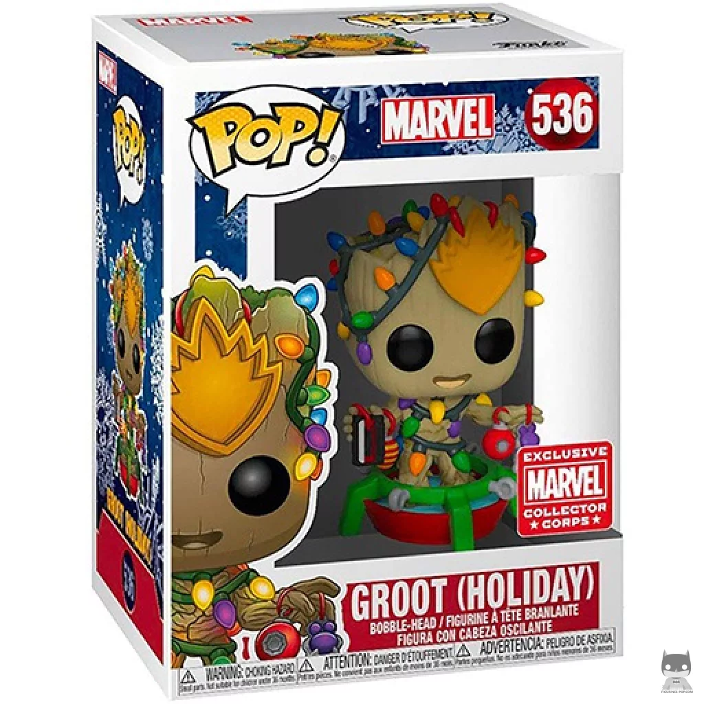 Figura Funko Pop! Groot (Navidad) en su caja