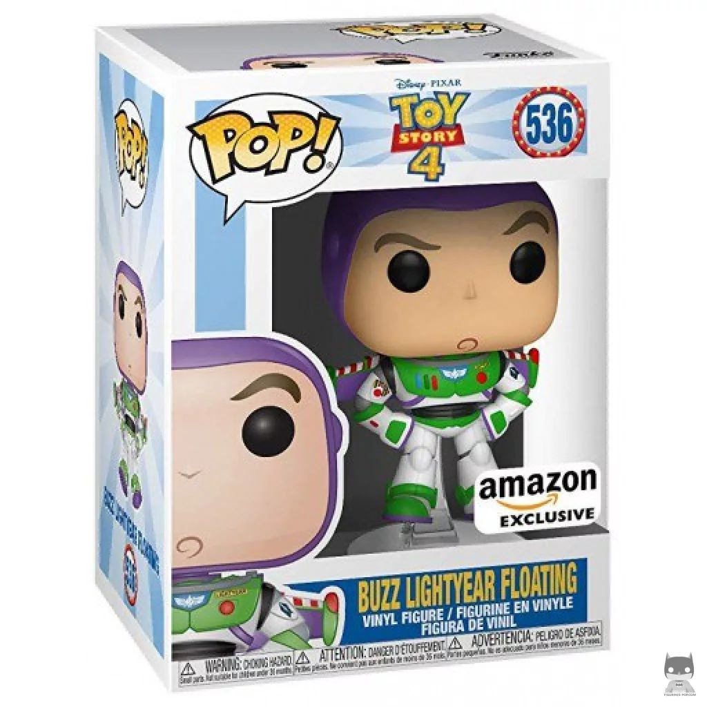 Figura Funko Pop! Buzz Lightyear flotando en su caja