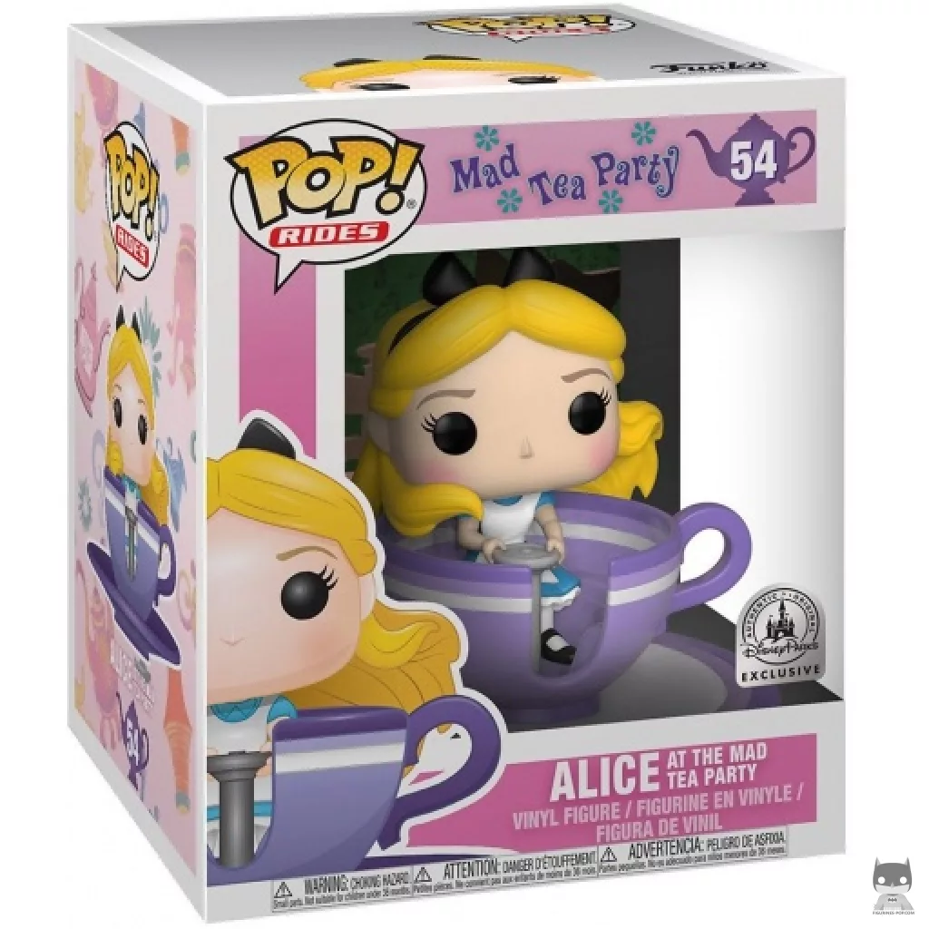 Figura Funko Pop! Alicia en la atracción de las tazas en su caja