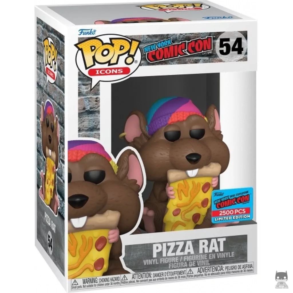 Figura Funko Pop! Pizza Rat (NYCC Fall Convention 2021) en su caja