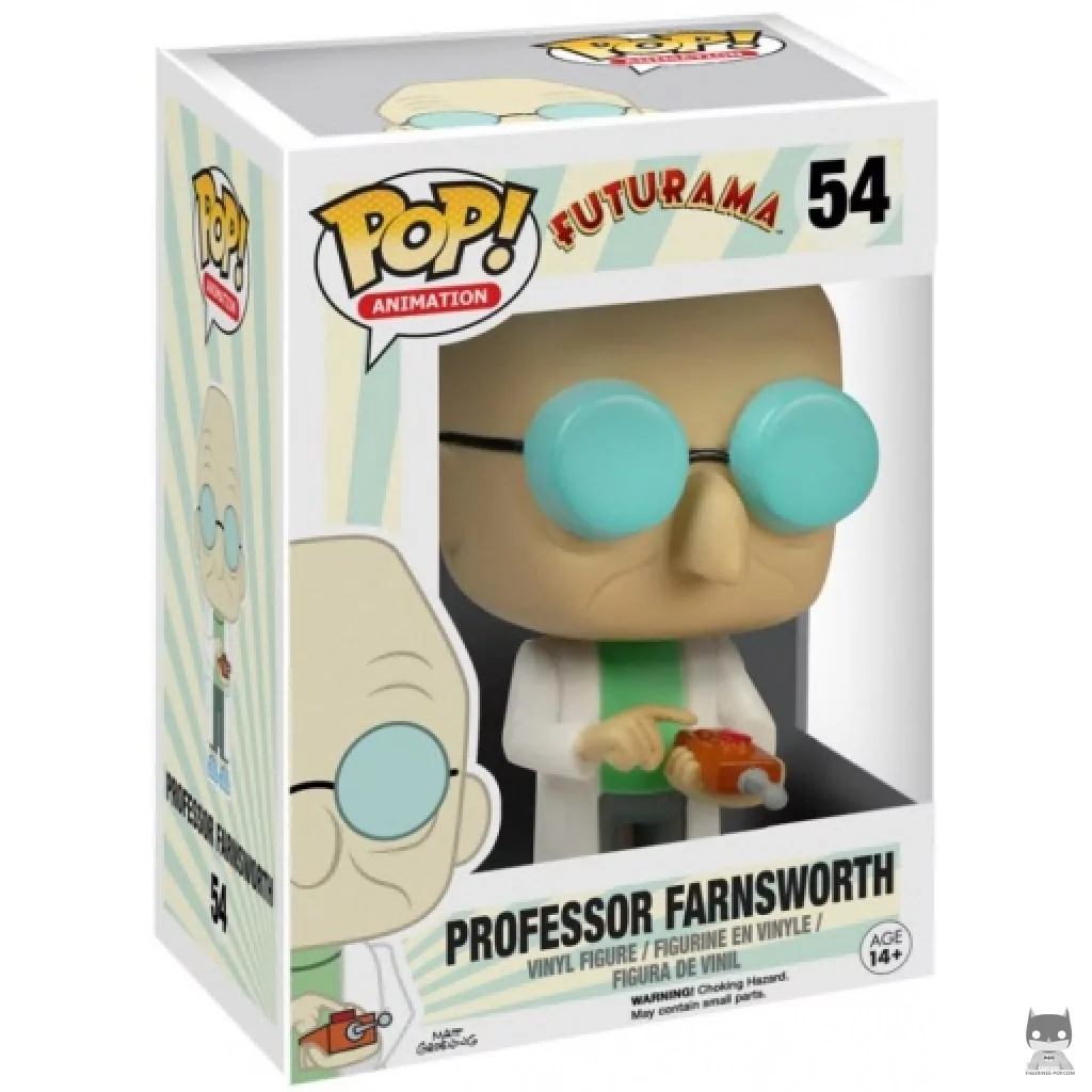 Figura Funko Pop! Profesor Farnsworth en su caja