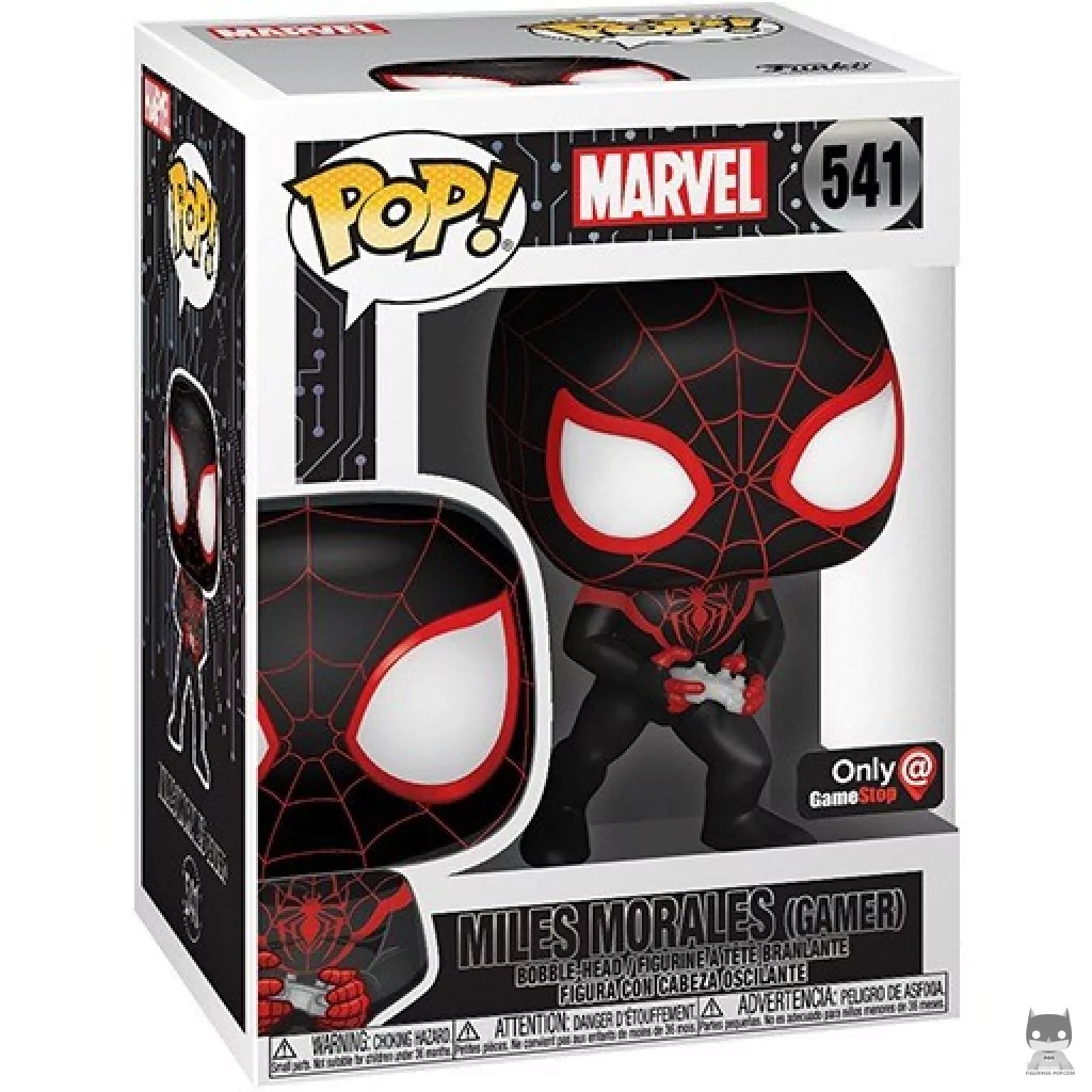 Figura Funko Pop! Miles Morales gamer en su caja