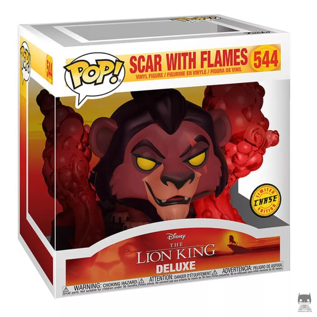 Figura Funko Pop! Scar con llamas (Chase) en su caja