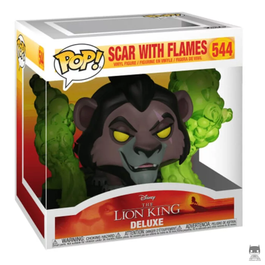 Figura Funko Pop! Scar con llamas en su caja
