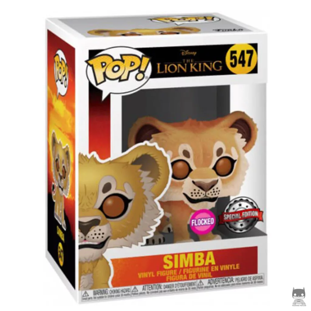 Figura Funko Pop! Simba (Flocado) en su caja