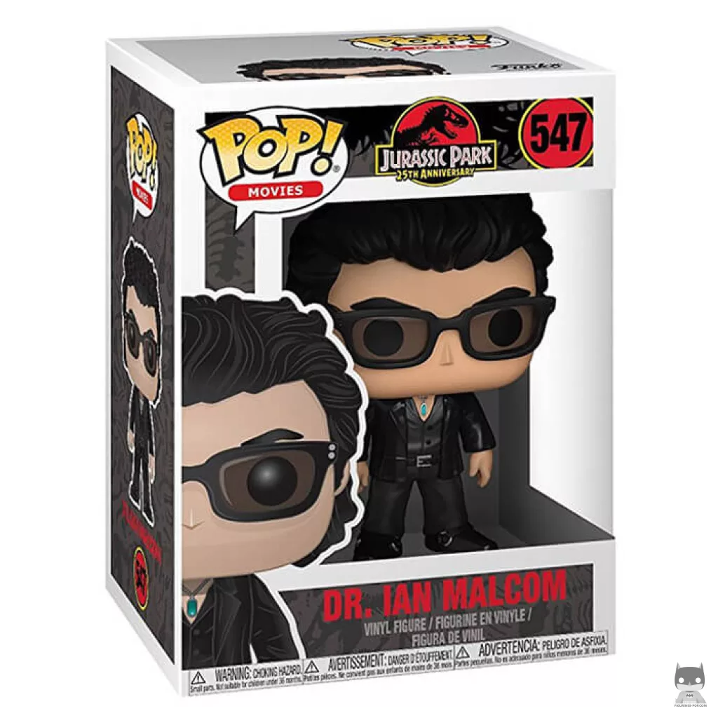 Figura Funko Pop! Dr. Ian Malcolm en su caja