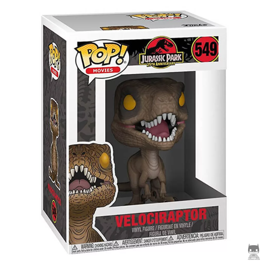 Figura Funko Pop! Velociraptor en su caja
