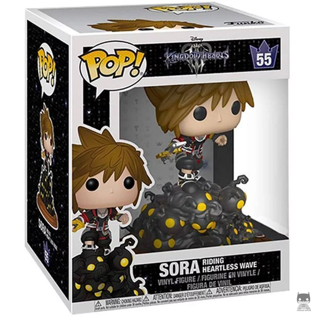 Figura Funko Pop! Sora (Surfeando sobre una ola de Sincorazón) en su caja