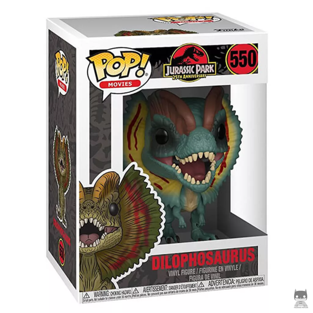 Figura Funko Pop! Dilophosaurus en su caja