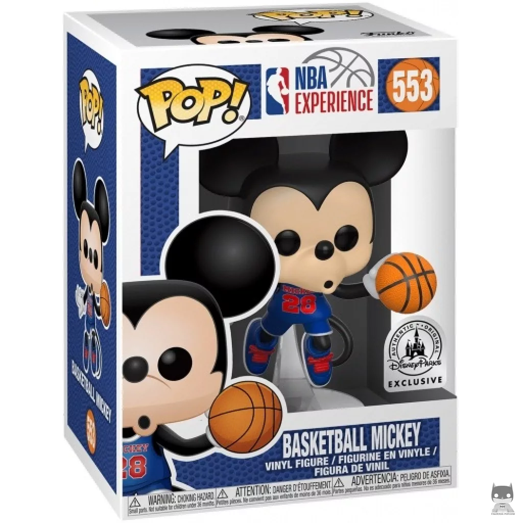 Figura Funko Pop! Mickey baloncesto en su caja
