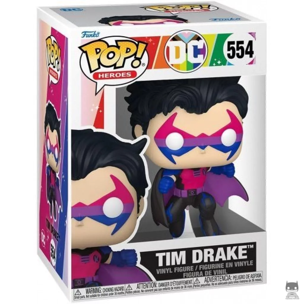 Figura Funko Pop! Tim Drake (Bandera del Orgullo) en su caja