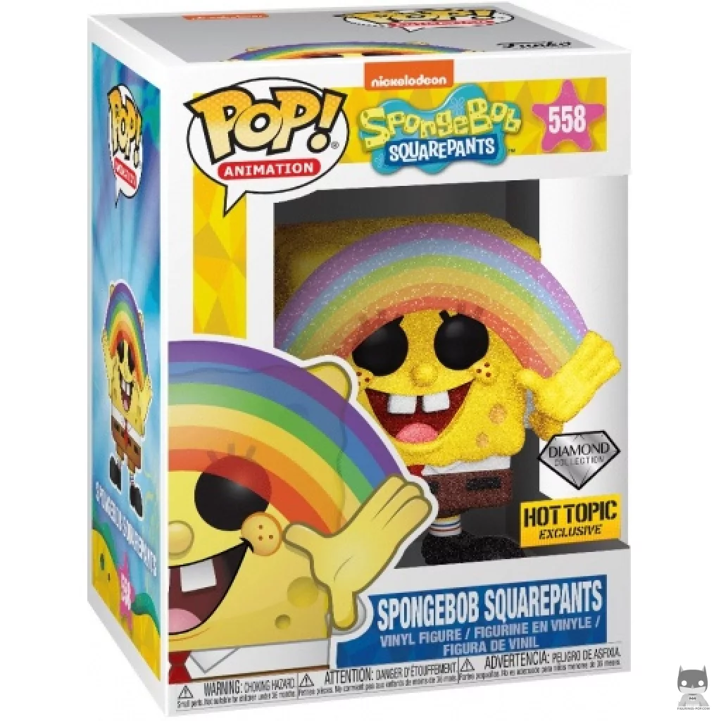 Figura Funko Pop! Bob Esponja (Purpurina de diamante) en su caja