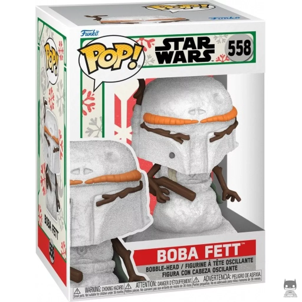 Figura Funko Pop! Boba Fett muñeco de nieve en su caja