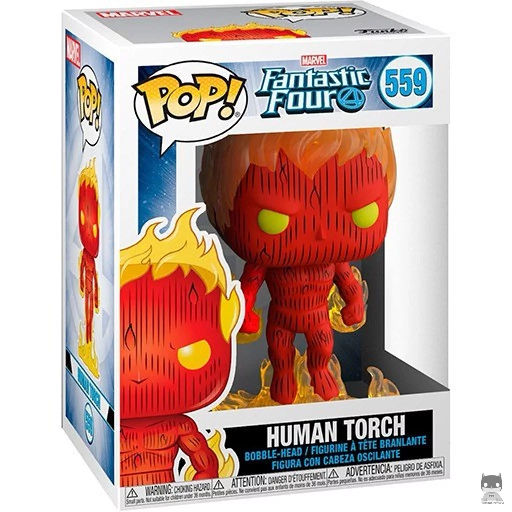Figura Funko Pop! Antorcha Humana en su caja