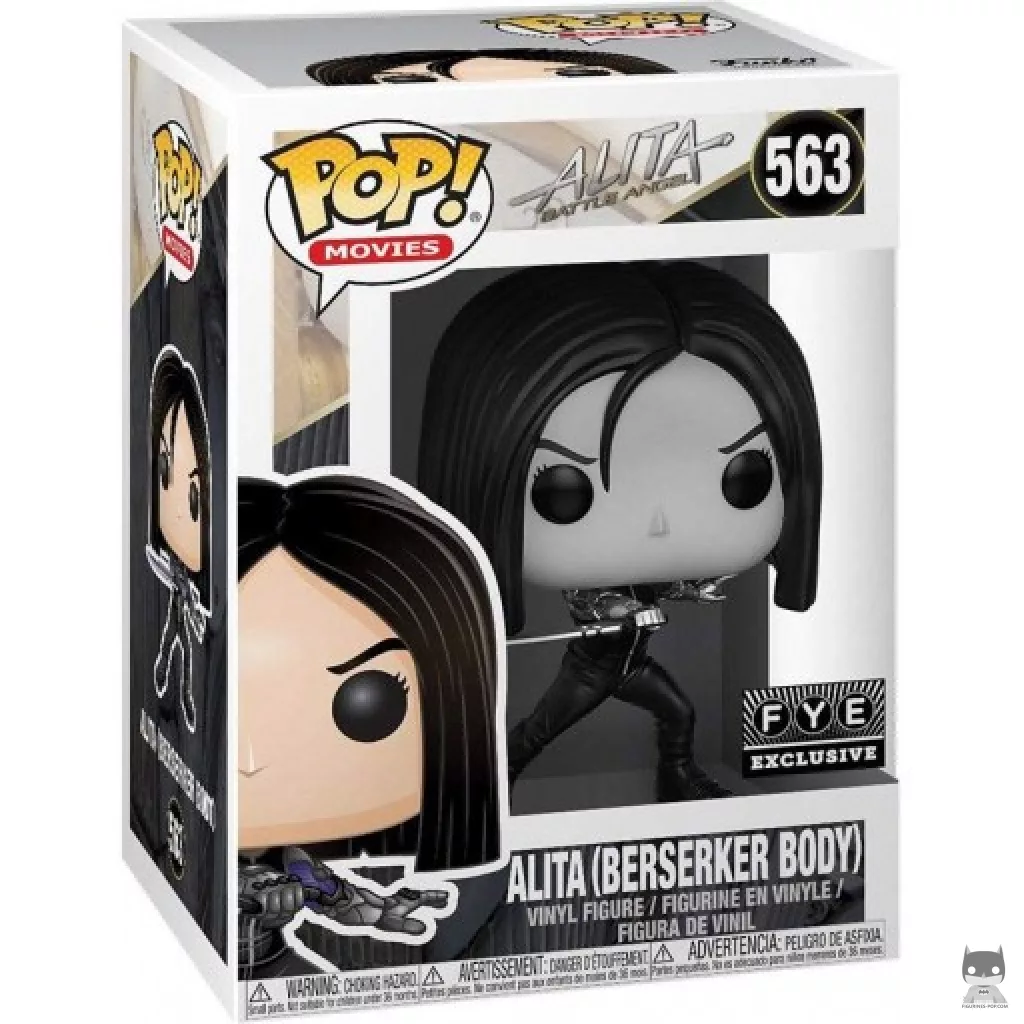 Figura Funko Pop! Alita cuerpo Berserker (Blanco y negro) en su caja