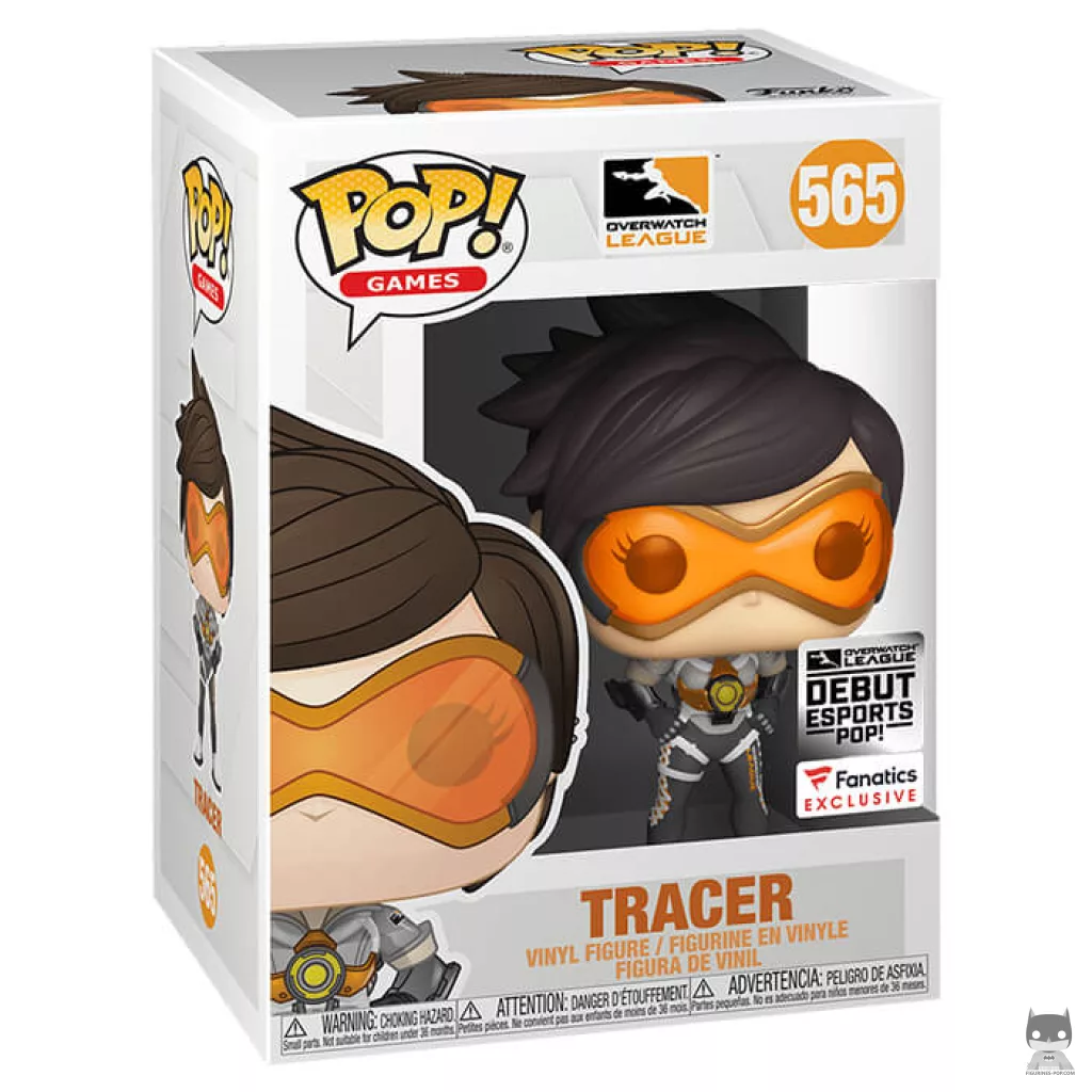 Figura Funko Pop! Tracer (Overwatch League) en su caja
