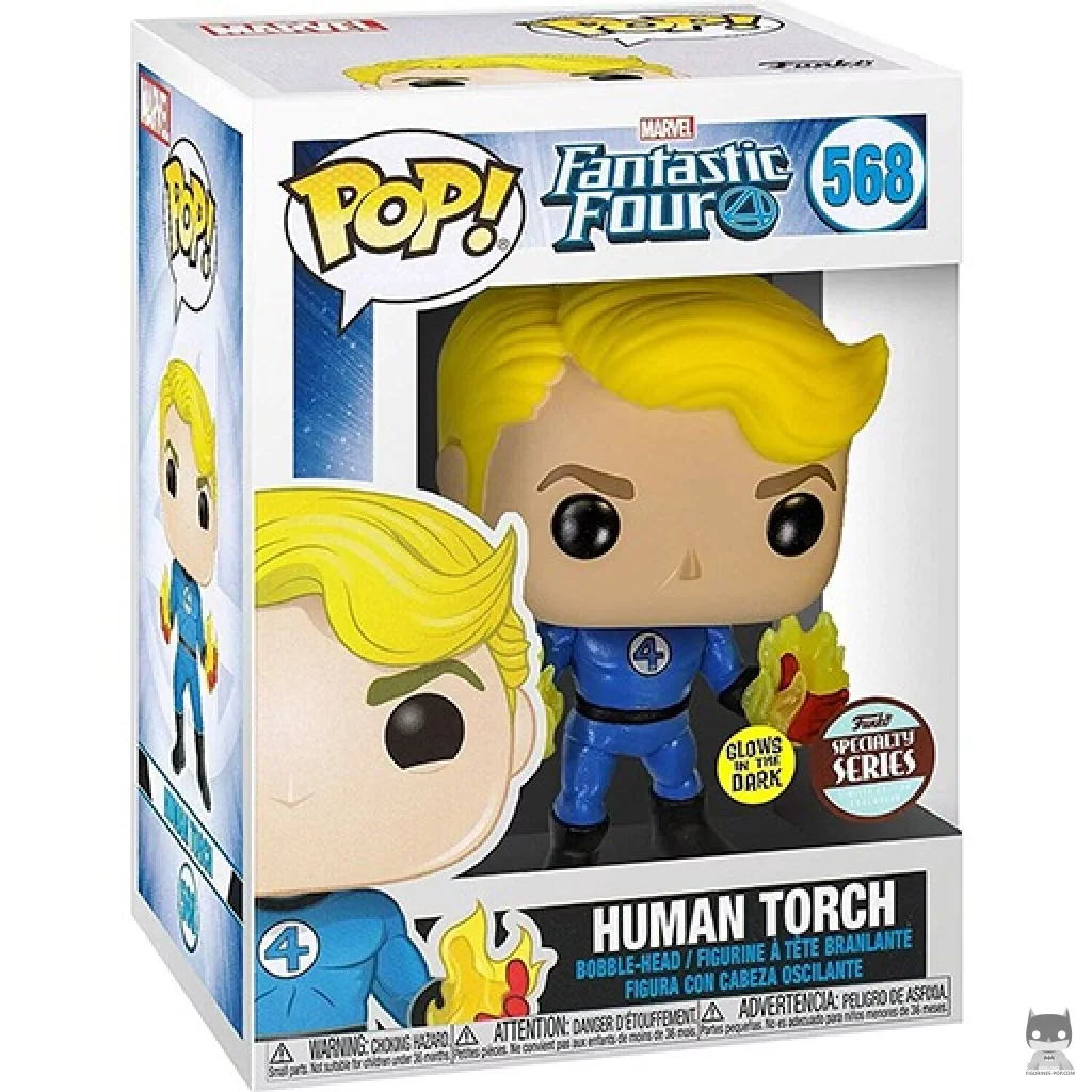 Figura Funko Pop! Antorcha Humana en su caja