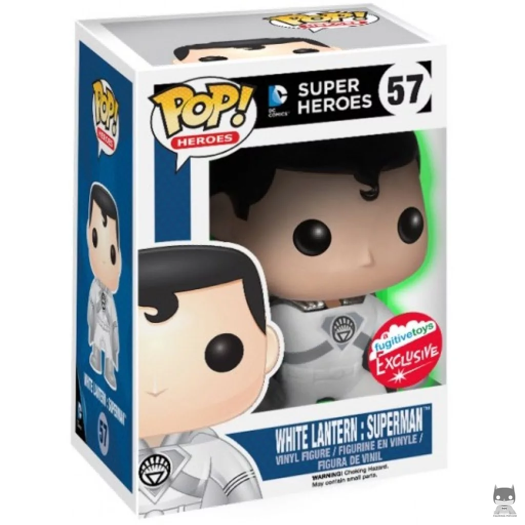 Figura Funko Pop! Superman Linterna Blanca (Brilla en la oscuridad) en su caja