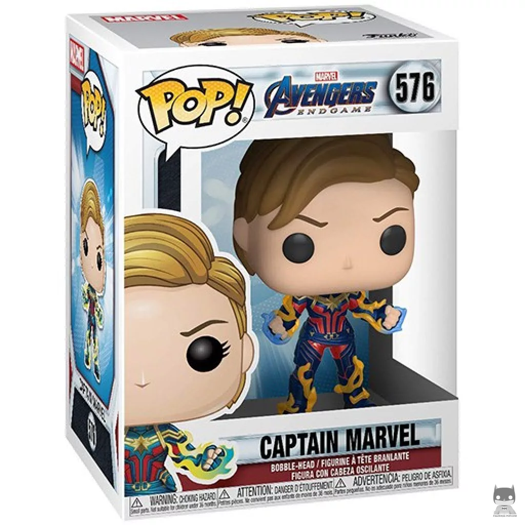 Figura Funko Pop! Capitana Marvel en su caja