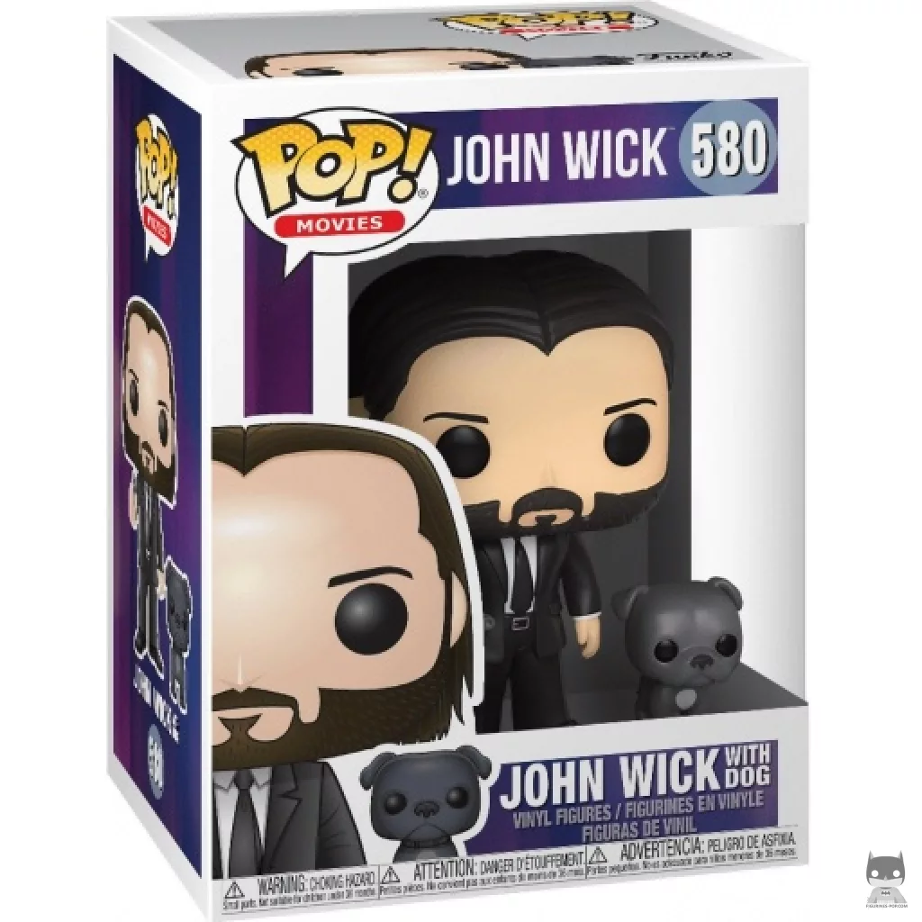 Figura Funko Pop! John Wick con Perro en su caja