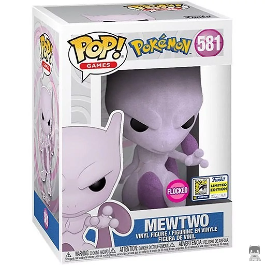 Figura Funko Pop! Mewtwo (Flocado) en su caja