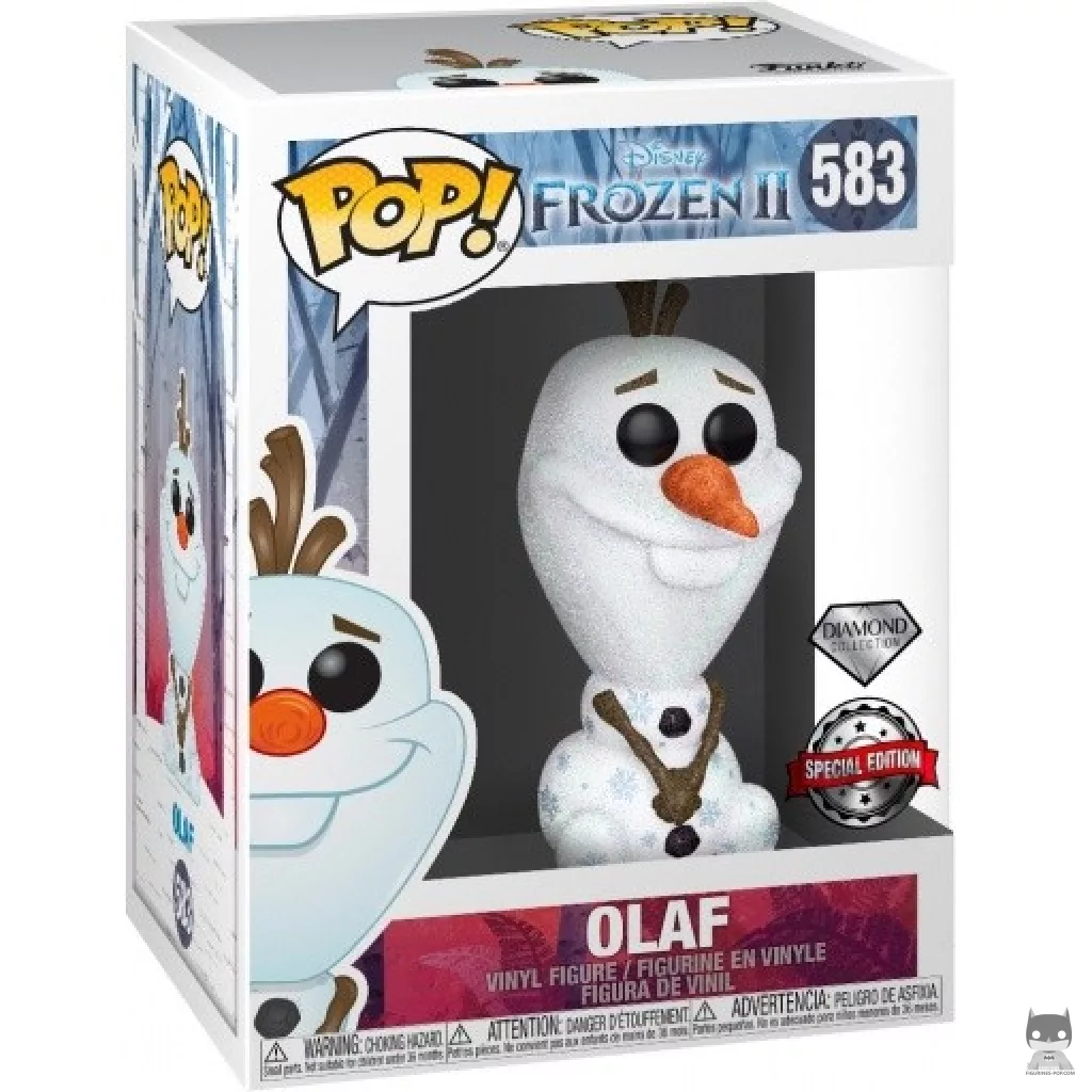 Figura Funko Pop! Olaf (Purpurina de diamante) en su caja
