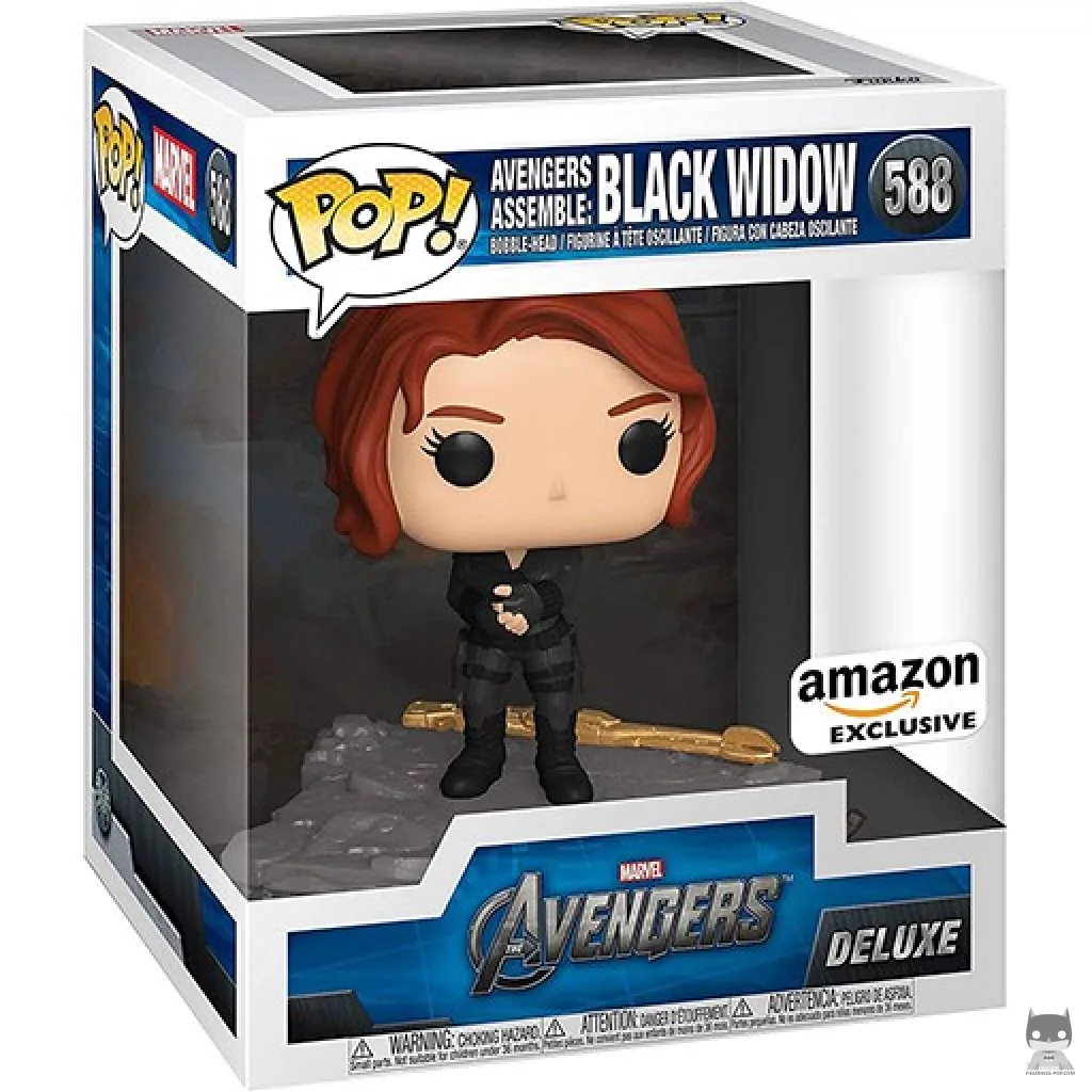 Figura Funko Pop! Vengadores, reuníos: Viuda Negra en su caja