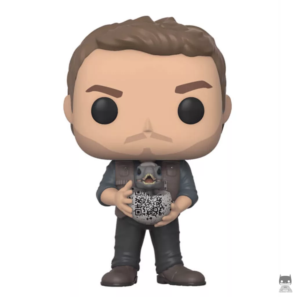 Figura Funko Pop! Owen con cría de raptor (Jurassic World: El reino caído)