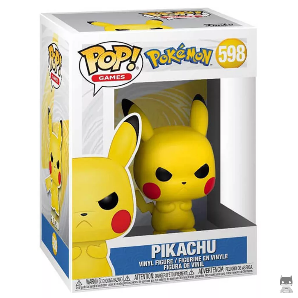 Figura Funko Pop! Pikachu gruñón en su caja