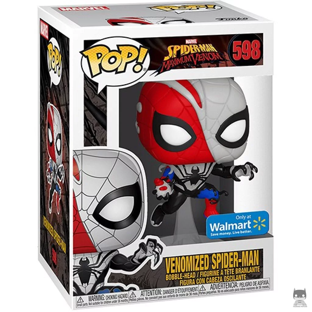 Figura Funko Pop! Spider-Man venomizado en su caja