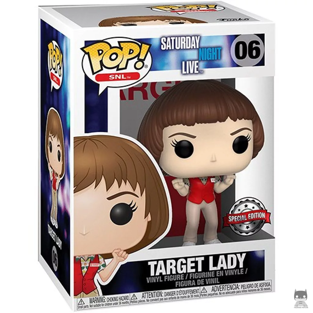 Figura Funko Pop! Target Lady en su caja