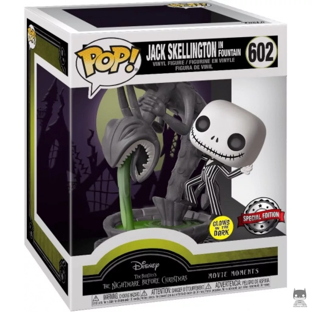 Figura Funko Pop! Jack Skellington en la fuente en su caja