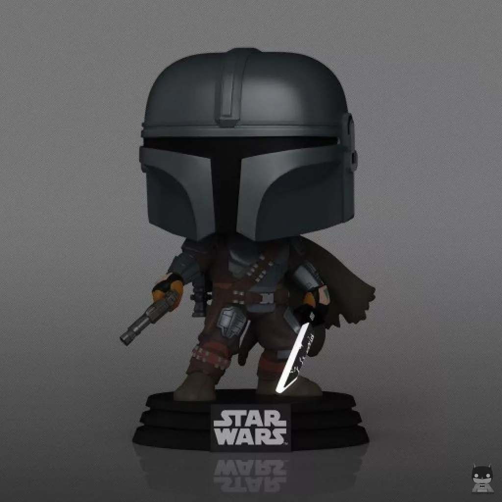 Figura Funko Pop! Mandaloriano con el Sable Oscuro (Brilla en la oscuridad) (The Mandalorian (Star Wars))