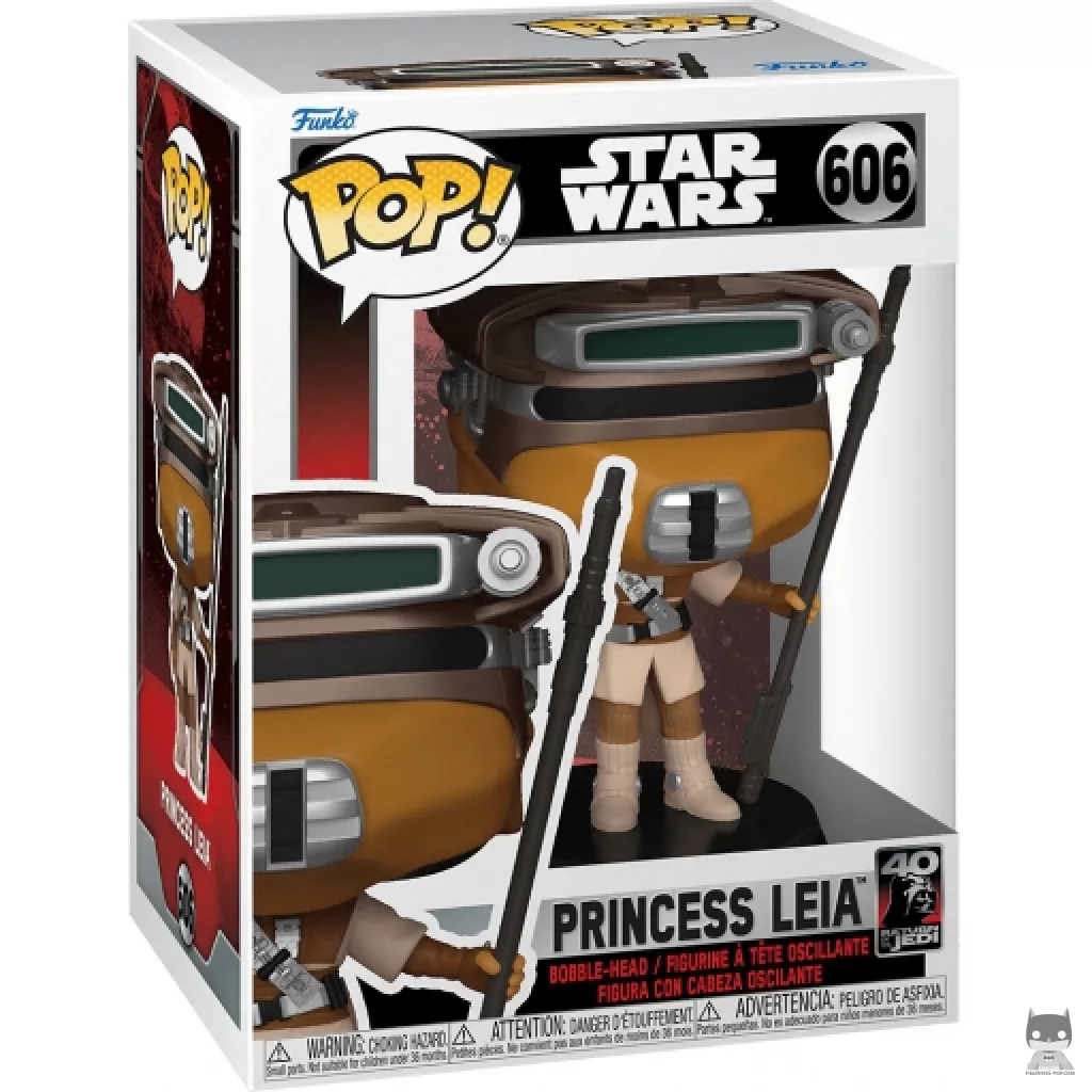 Figura Funko Pop! Princesa Leia disfrazada de Boushh en su caja