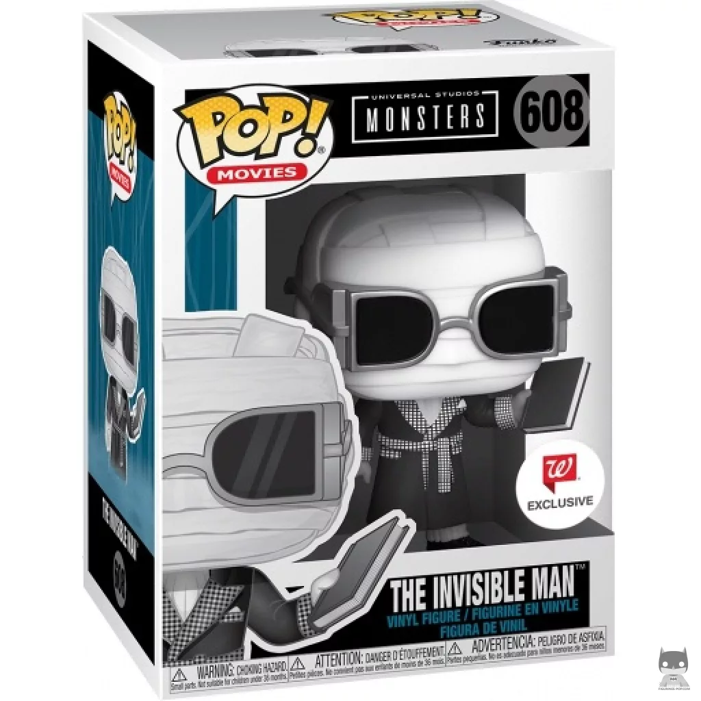 Figura Funko Pop! El hombre invisible con libro en su caja