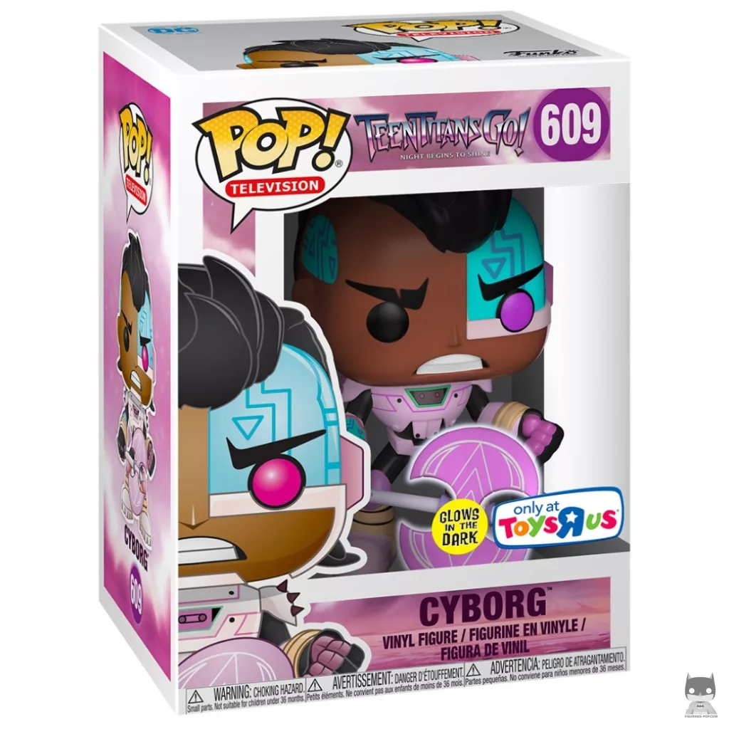 Figura Funko Pop! Cyborg con hacha en su caja