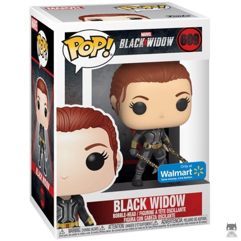 Figura Funko Pop! Viuda Negra en su caja