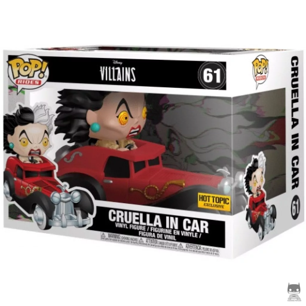 Figura Funko Pop! Cruella en el coche en su caja