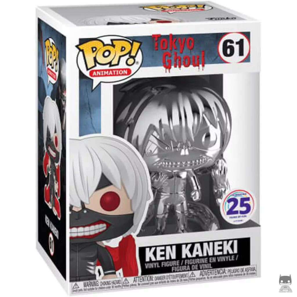 Figura Funko Pop! Ken Kaneki (Cromado) en su caja