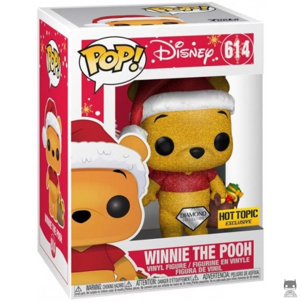Figura Funko Pop! Winnie the Pooh Navidad (Purpurina de diamante) en su caja