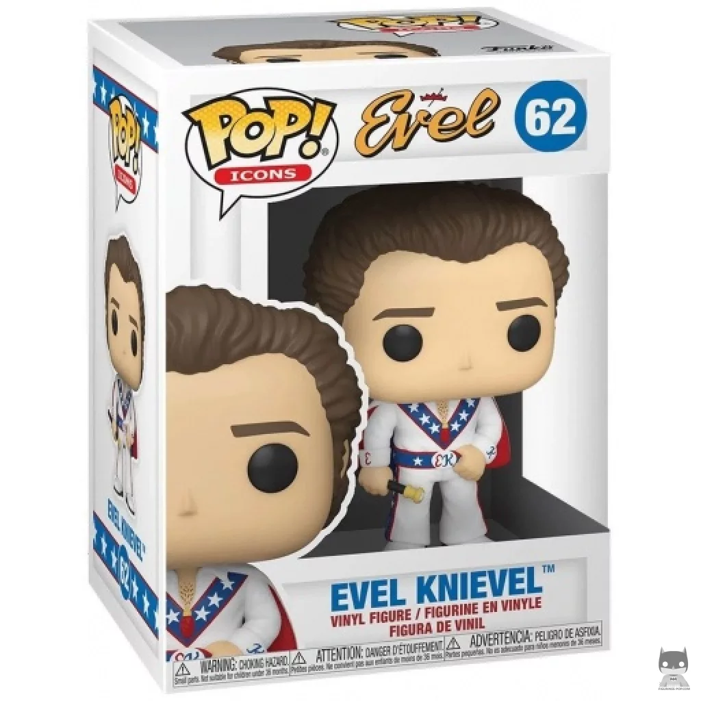 Figura Funko Pop! Evel Knievel en su caja