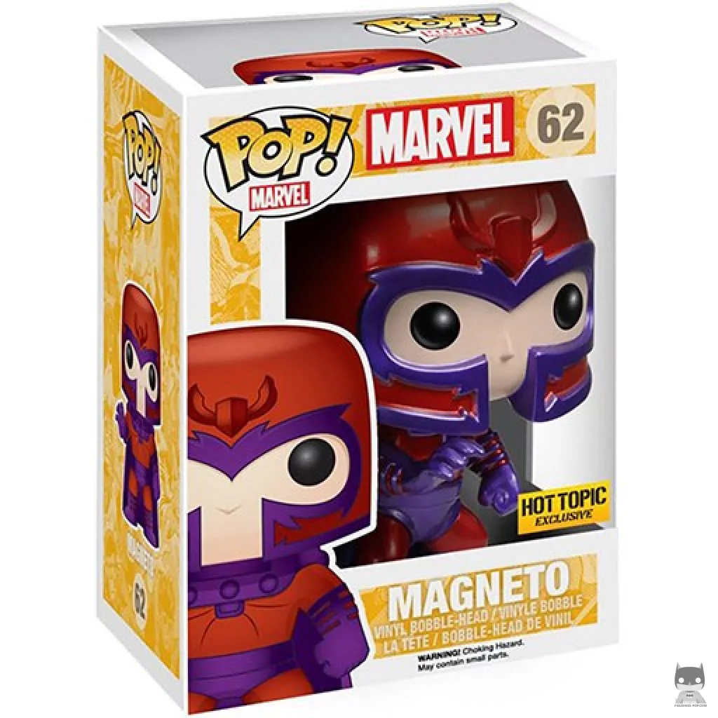 Figura Funko Pop! Magneto (Metalizado) en su caja