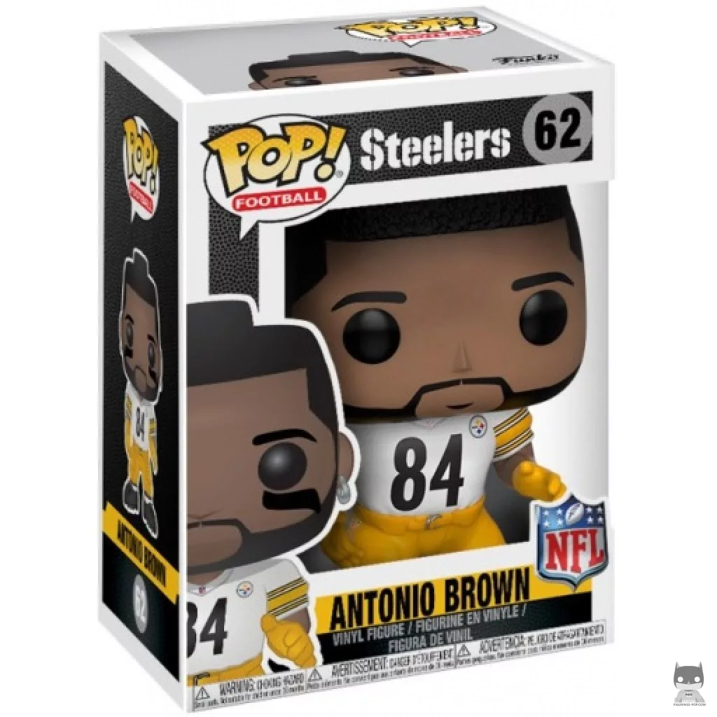 Figura Funko Pop! Antonio Brown (Steelers blanco) en su caja
