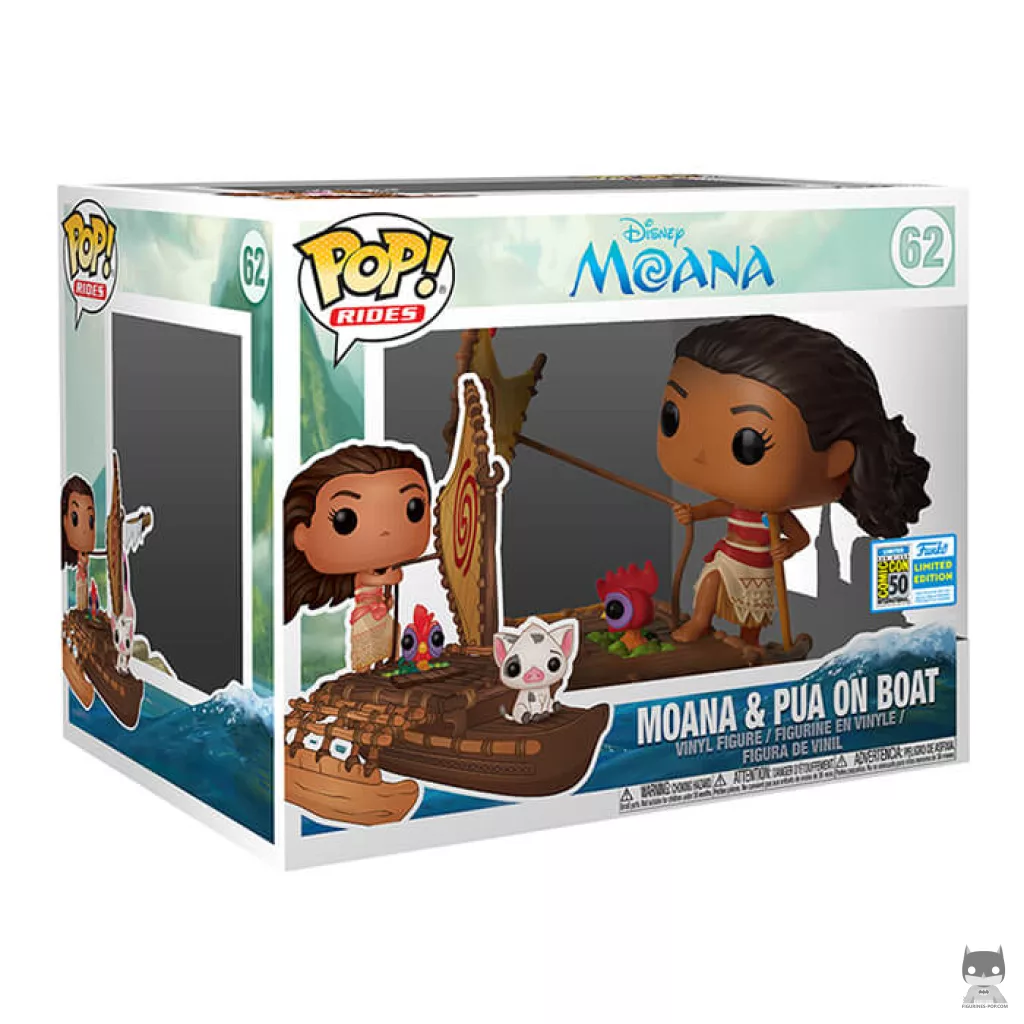 Figura Funko Pop! Vaiana & Pua en barca en su caja