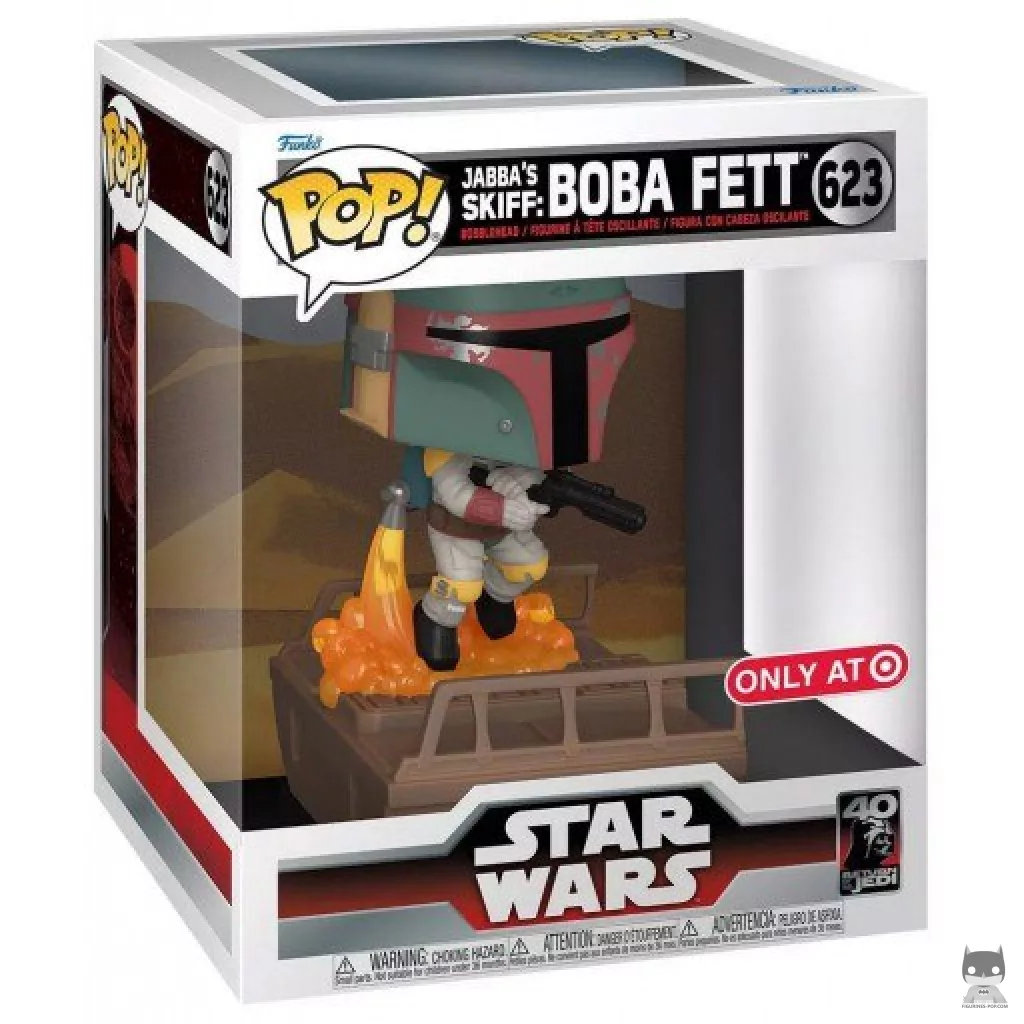 Figura Funko Pop! Esquife de Jabba: Boba Fett en su caja
