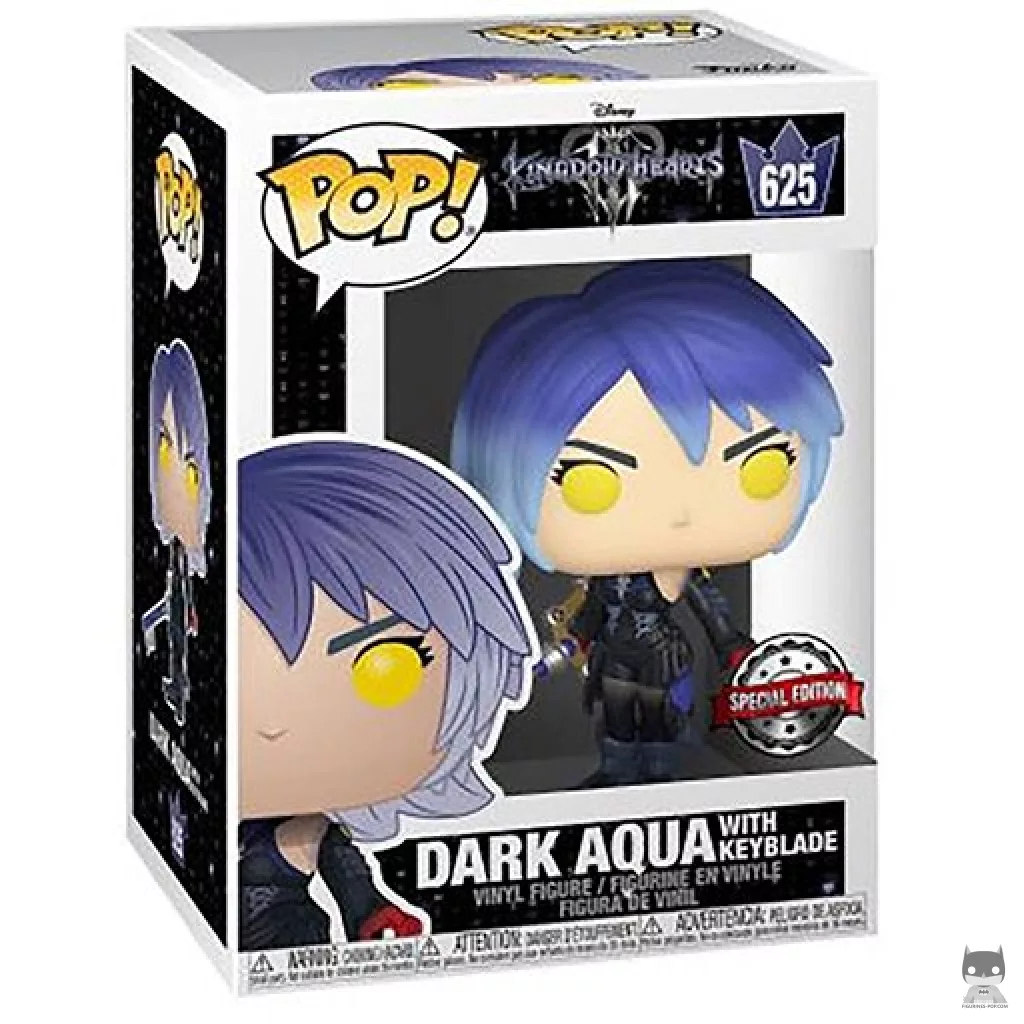 Figura Funko Pop! Aqua Oscura con llave espada en su caja