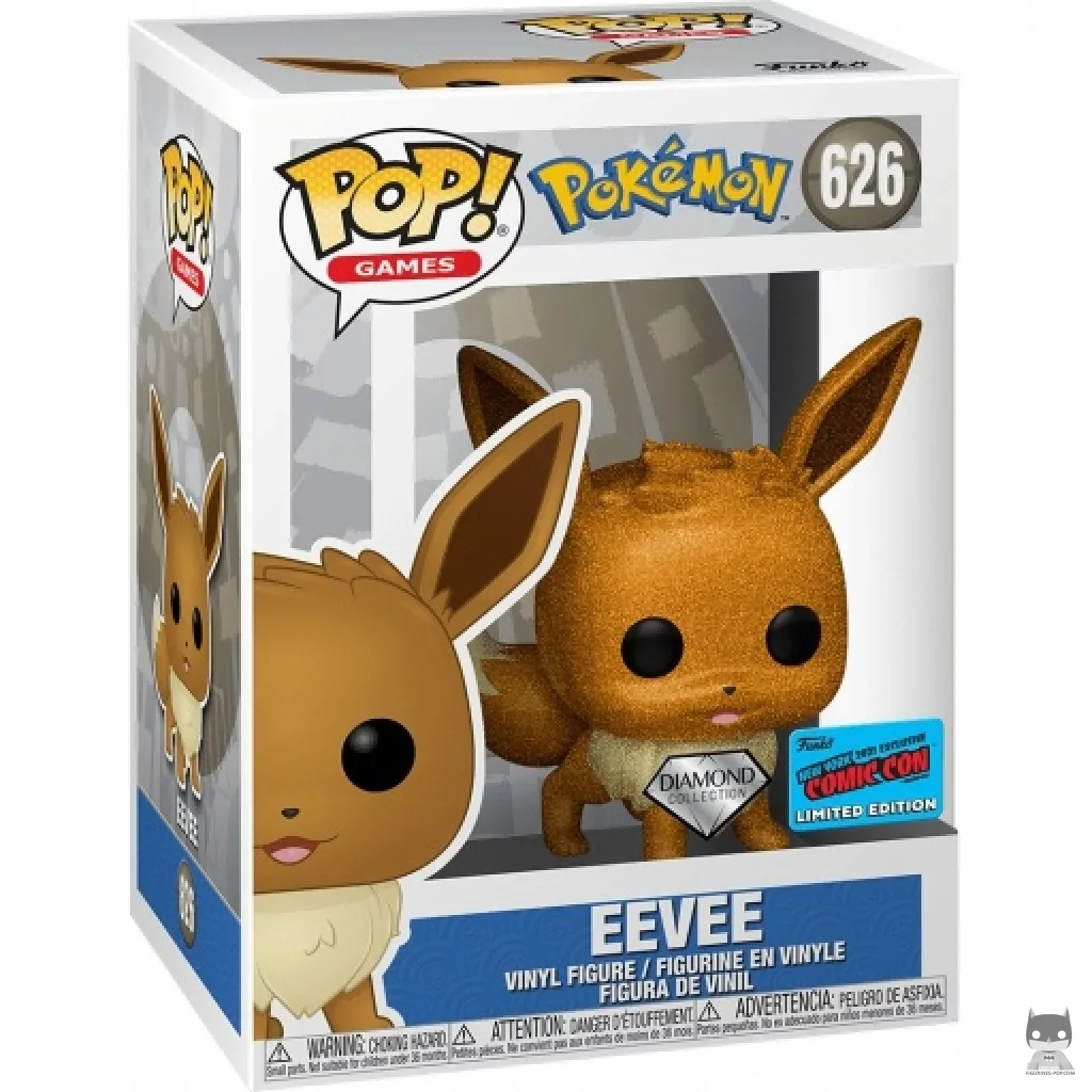 Figura Funko Pop! Eevee (Purpurina de diamante) en su caja