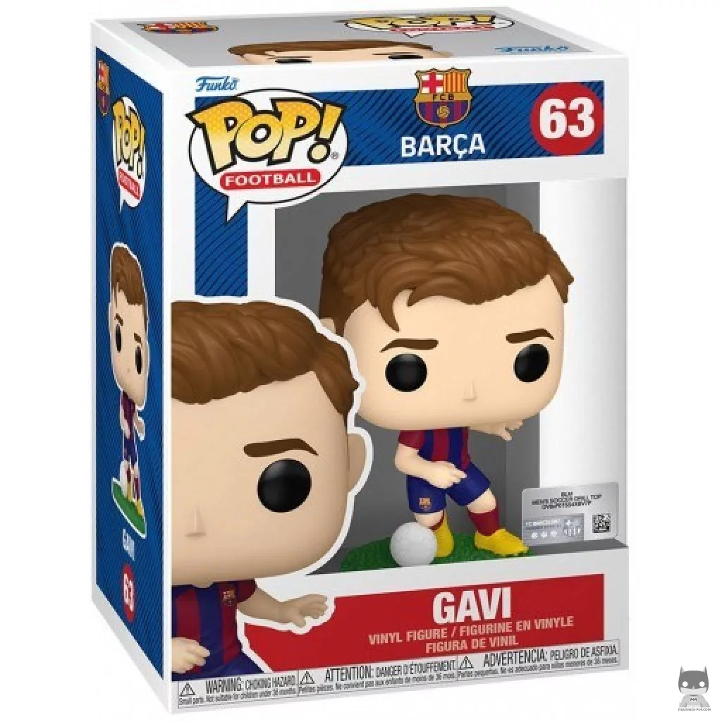 Figura Funko Pop! Gavi (FC Barcelona) en su caja