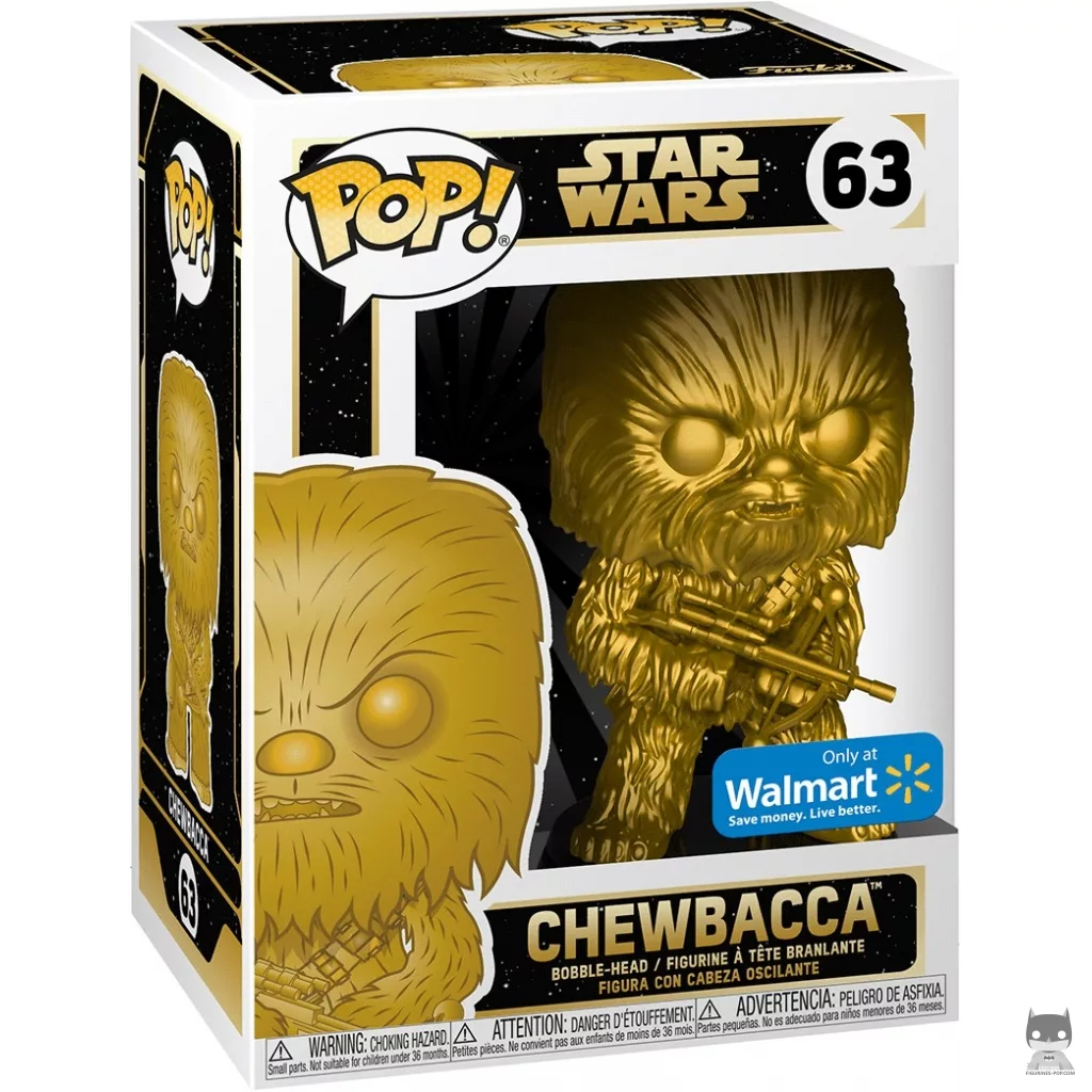 Figura Funko Pop! Chewbacca (Dorado) en su caja